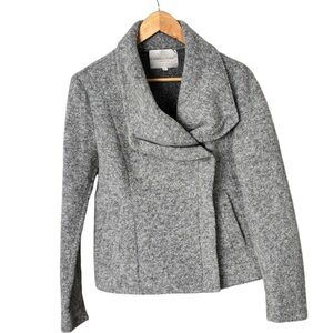 Marisa & Marie Oversized Shawl Collar Sweater Jacket, Heather Grey, Large